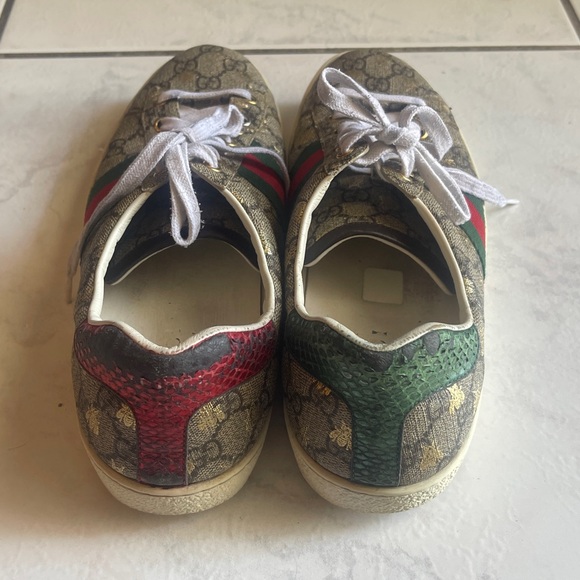 Gucci Brown and Green Sneakers - Picture 2 of 9